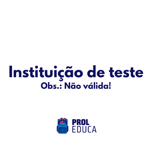 INSTITUIÇÃO DE TESTES